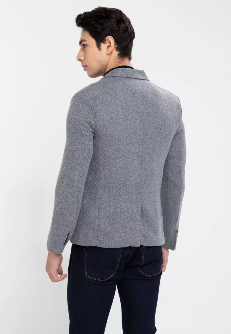 Woolen Textured Blazer