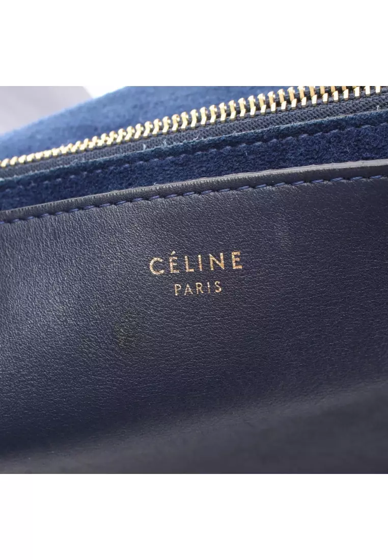 Pre-Loved Celine blade Shoulder bag leather Navy