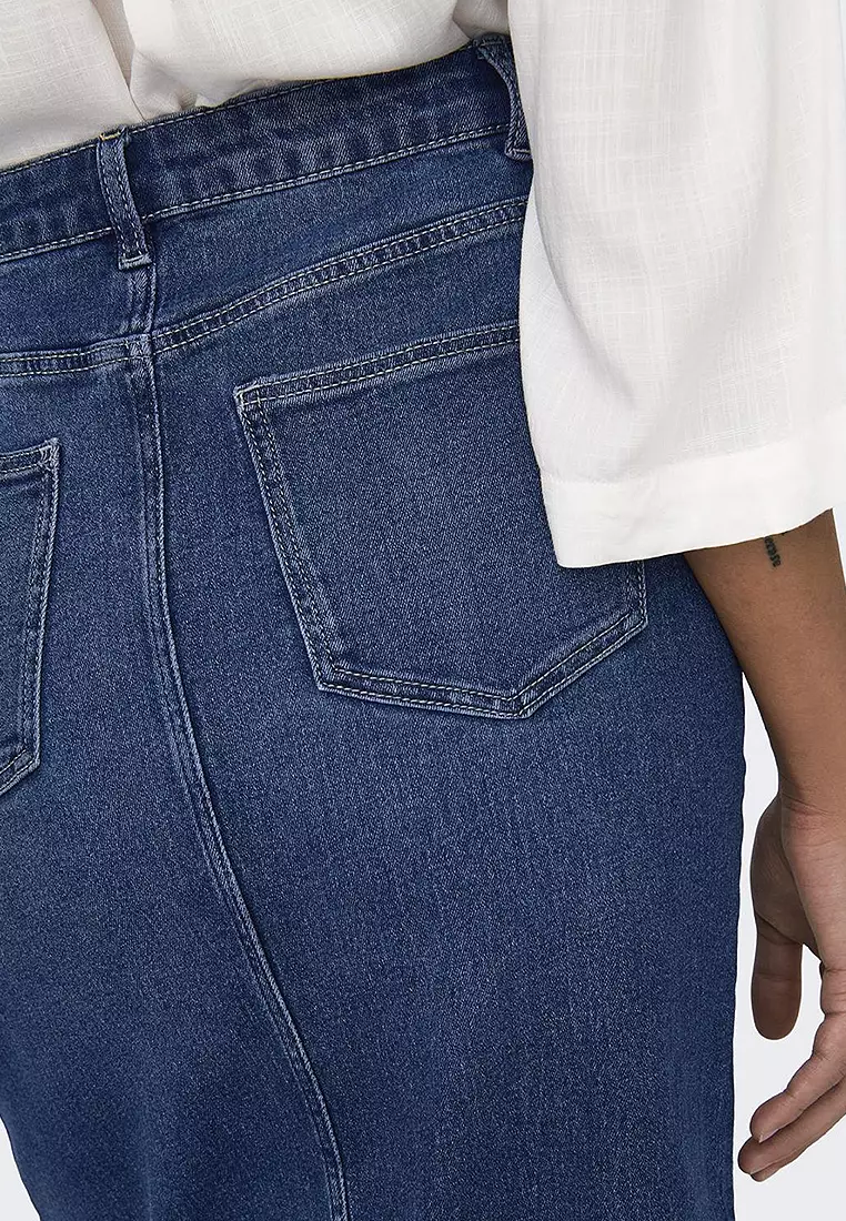 Franka High Waist Button Denim Skirt