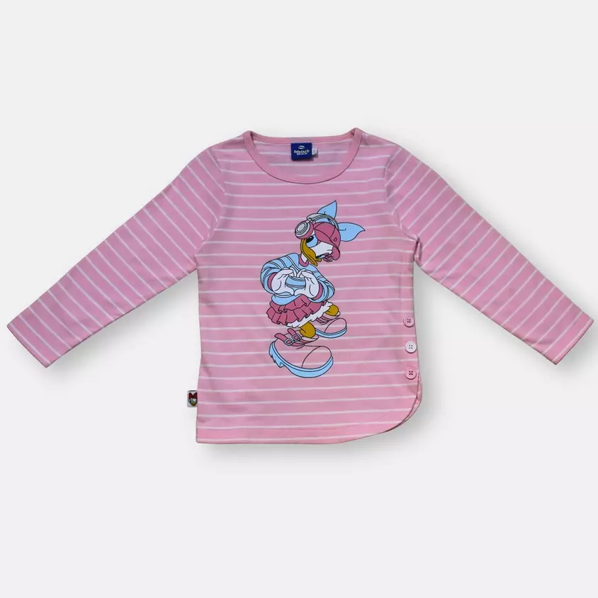 Kaos Lengan Panjang Anak Perempuan Pink/Long Sleeve T-shirt Girl Pink/Daisy Duck Girls Holiday
