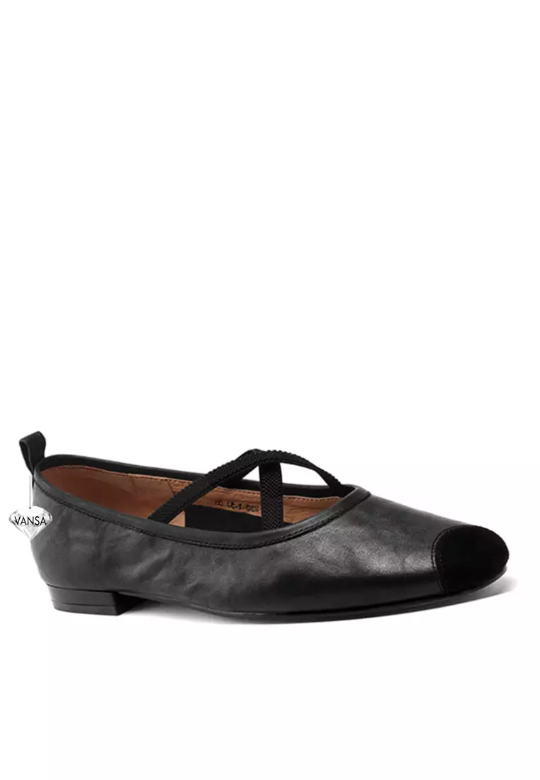 Discount on Twenty Eight Shoes  shoes - SKU: VANSA Top Layer Cowhide Ballet Flats VSW-F-6262