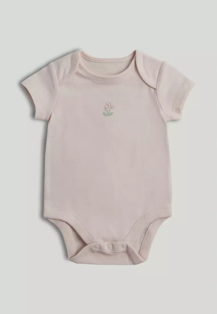 5 Pack My First Pink Short-Sleeved Bodysuits