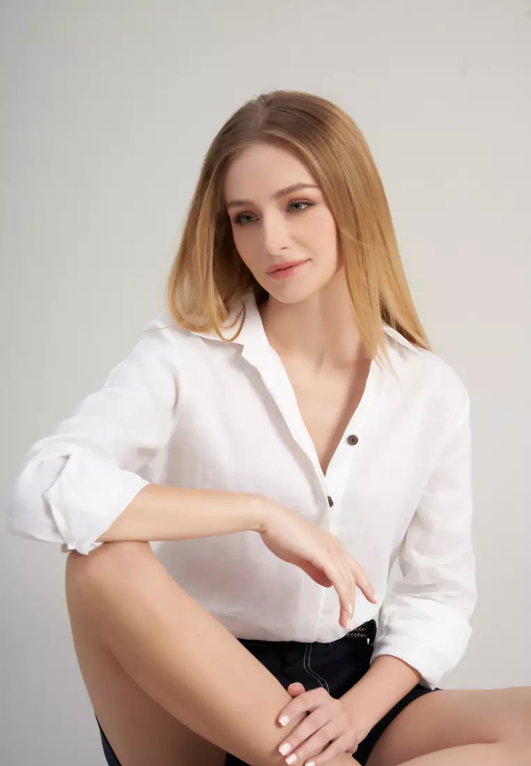 Hello New Day Linen Shirt