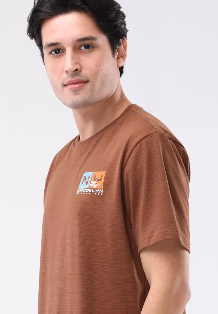 Round Neck Crazyline Short Sleeves