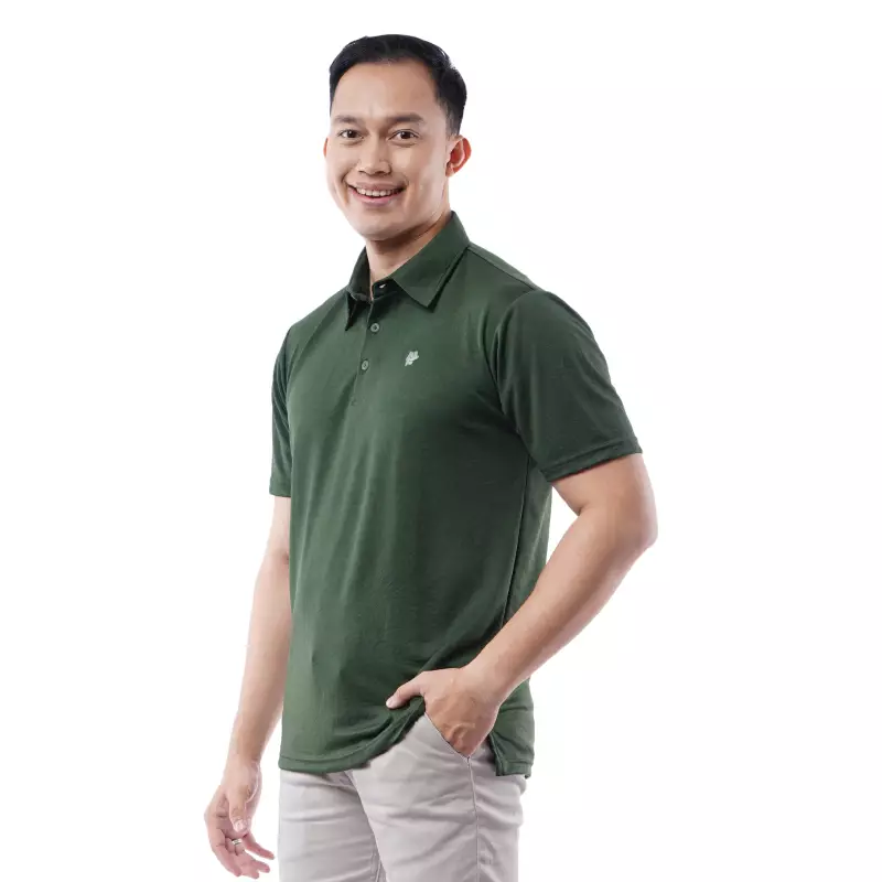Tiento Pakaian Olahraga Golf Pria Polo Dry Fit Men Army