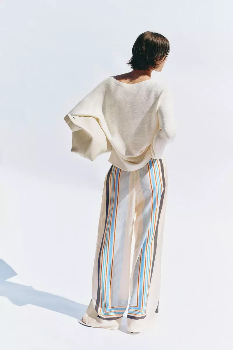 Wide drawstring trousers