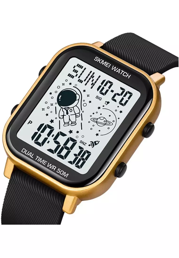 Jam Tangan Digital Pria Waterproof Many Function Strap Tali Material PU Silicone GN97 ORIGINAL