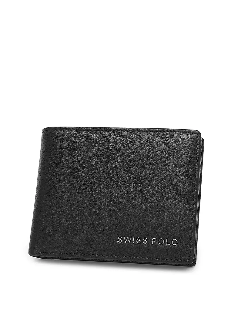 Men's Genuine Leather RFID Blocking Fortune Wallet - Black