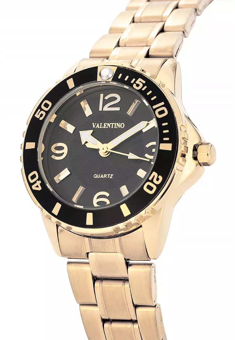 Analog Watch 20122485-Gold-Black Dial