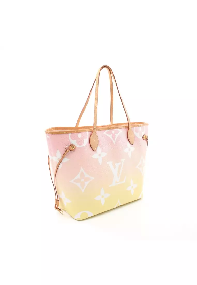 Leather Tote Handbag Neverfull MM by the pool Pink/Yellow, limited edi – LV  PL
