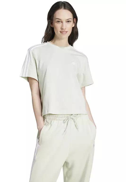 Essentials 3-Stripes Single Jersey Crop Top