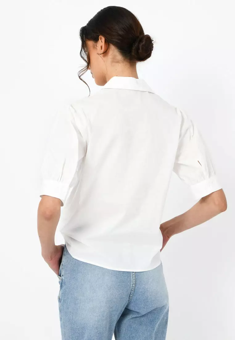 Darla 3/4 Length Sleeve Collared Shirt
