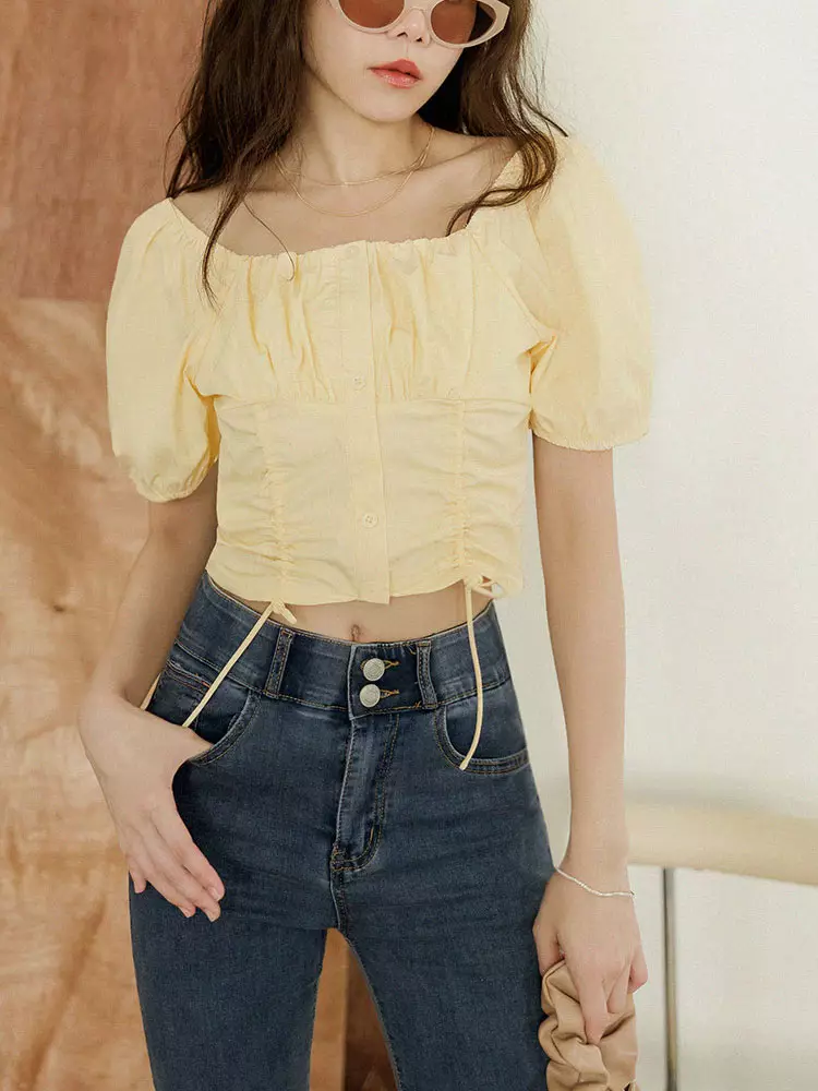 foufou squareneck puff sleeve blouse 新品 foufou / フーフー | THE DRESS squareneck puff sleeve blouse