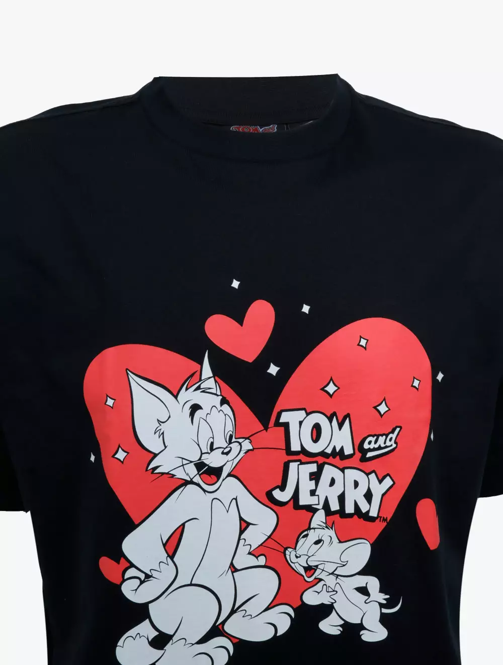 Cotton On - Atasan - Box Fit License T-Shirt - Lcn Wb Black/Tom And Jerry - Hearts