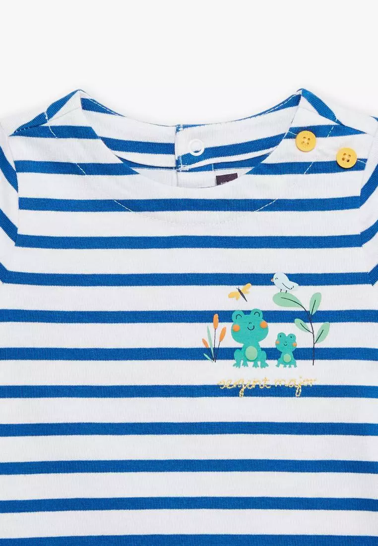 Royal Blue Striped T-Shirt