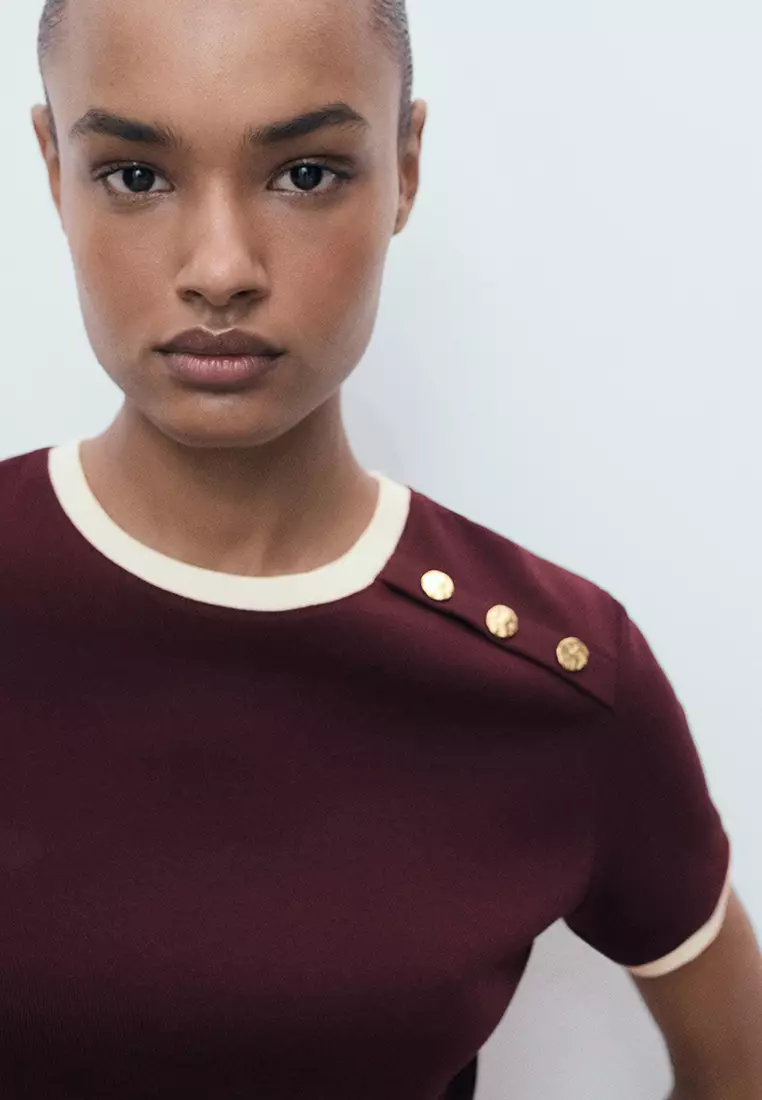 Buttoned Cotton T-Shirt