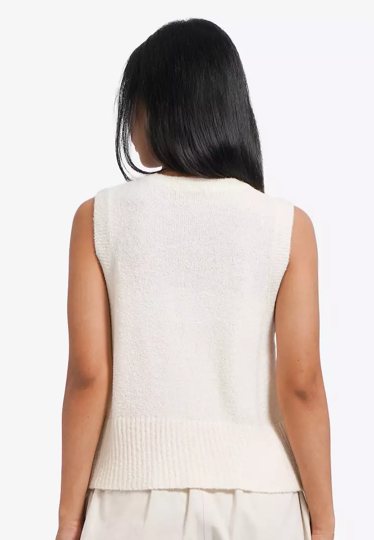 Tied Details Sleeveless Knit Top