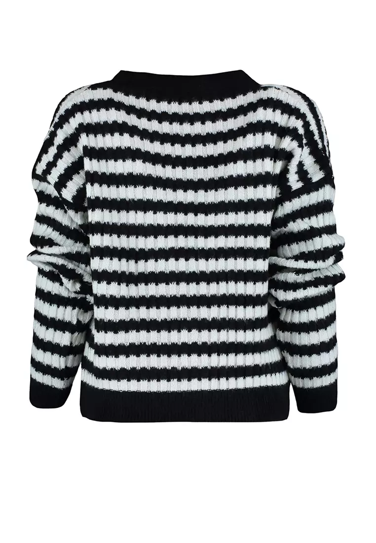 Striped Knitwear Cardigan