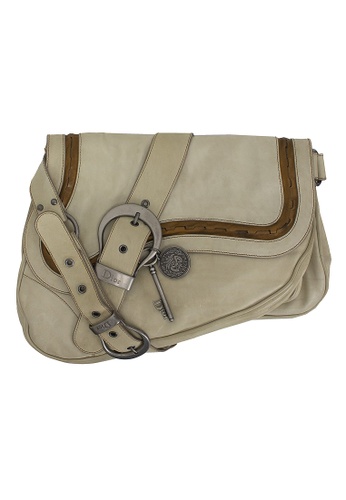 Buy Christian Dior Pre Loved Off White Leather Vintage Large
