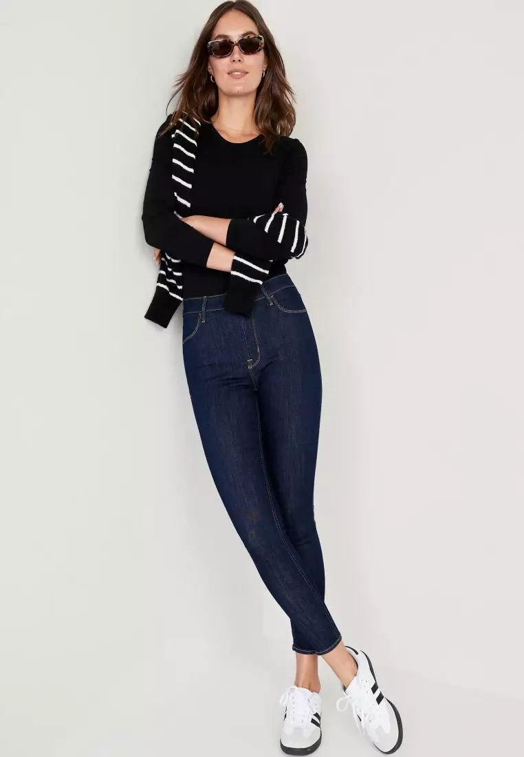 High-Waisted Wow Super-Skinny Ankle Jeans