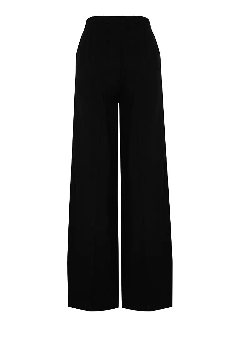 Elastic Waist Wide Leg Pants