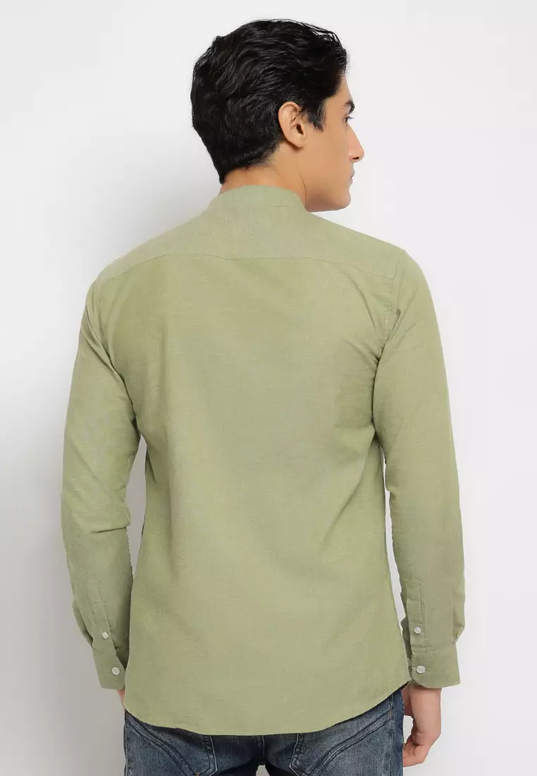 Olive Green Oxford Shanghai Shirt