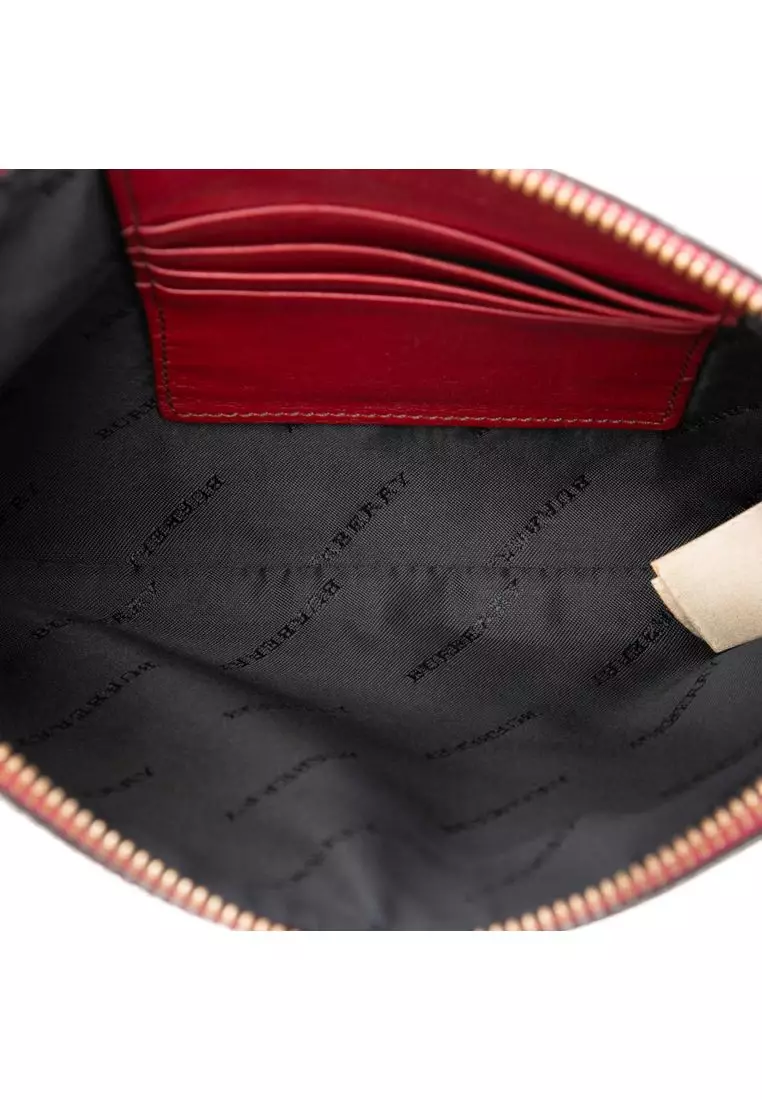 Pre-Loved Burberry House Check Canvas Derby Peyton Crossbody