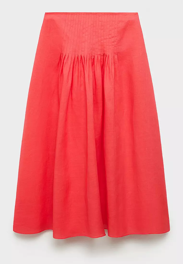Ramie Pleated Skirt