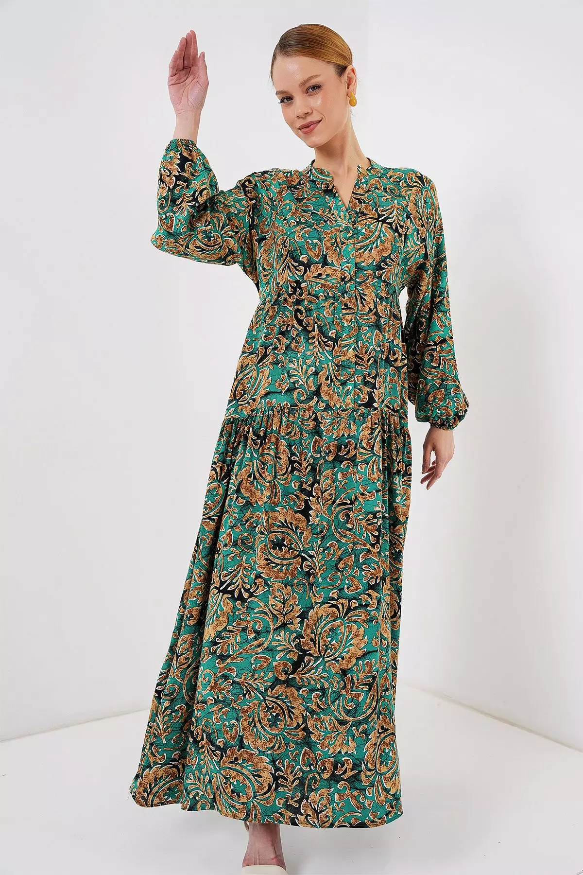 Patterned Modest Dress