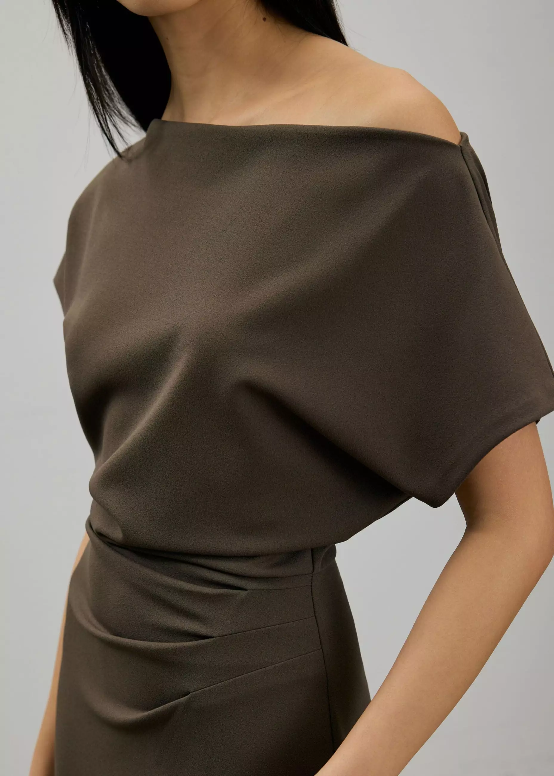 Dress Wanita - Amala Multi-way Drape Midi Dress