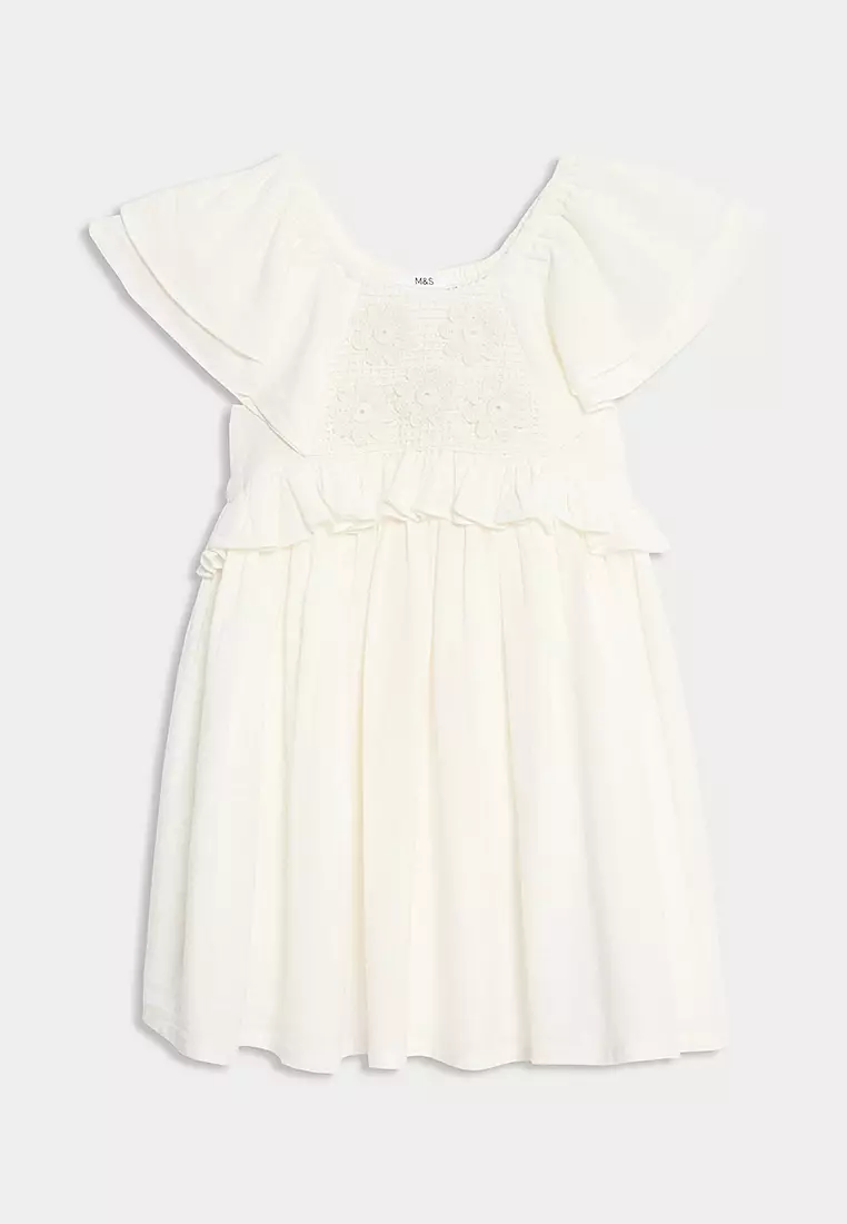 Jual Marks & Spencer Pure Cotton Crochet Panel Dress Original 2026 | ZALORA  Indonesia