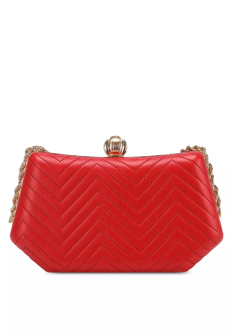 Red outlet clutch purse