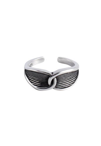 A-Excellence silver Premium S925 Sliver Intertwined Ring DF5C6ACCBF3327GS_1