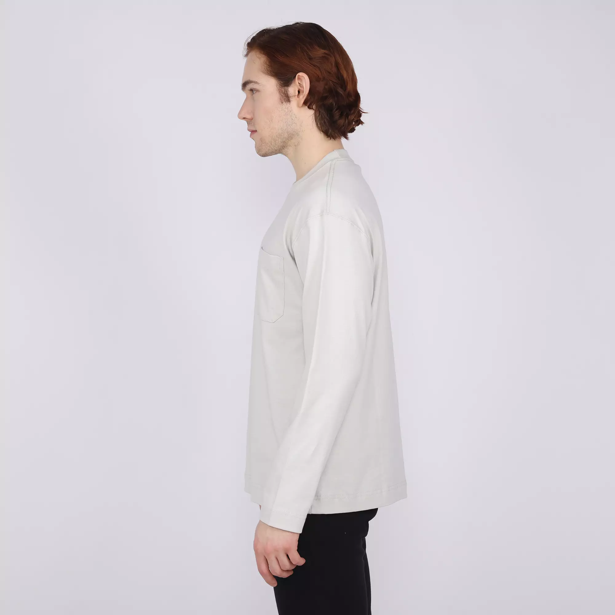 LARUSSO Japanese Heavyweight Long Sleeve Tee - Misty Grey