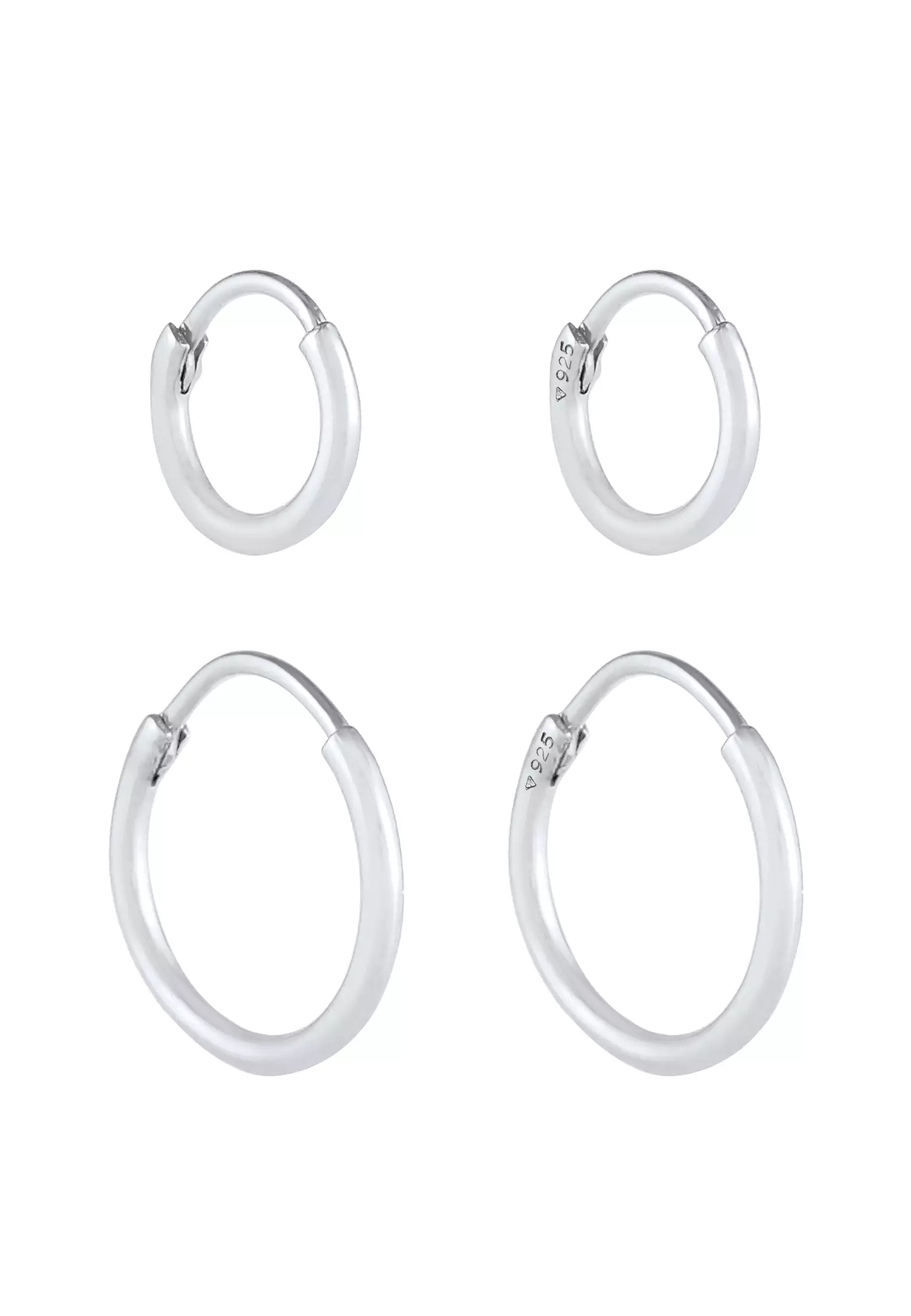 Earrings Men Hoop Set Duo Basic Trend Classic