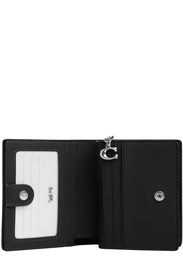 Coach Snap Wallet In Signature Jacquard in Black CU401