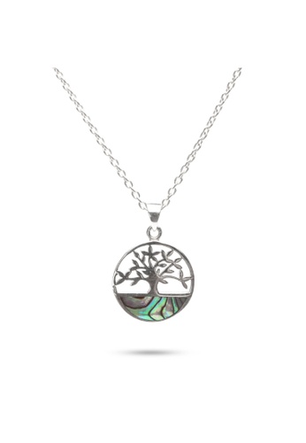 Millenne silver MILLENNE Millennia 2000 Abalone Shell Tree Of Life Silver Pendant with 925 Sterling Silver 37767AC3C45405GS_1