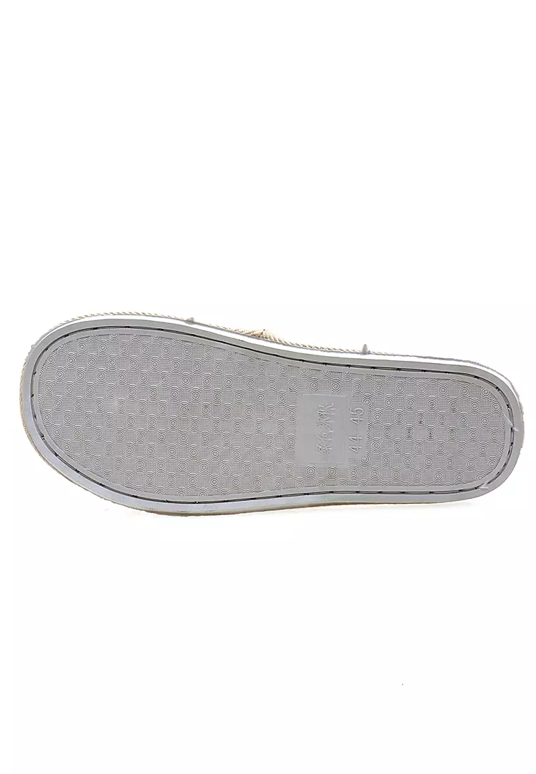 Mians Slippers Sandal Selop Unisex Indoor Colorful Design Material Linen ORIGINAL - Blue