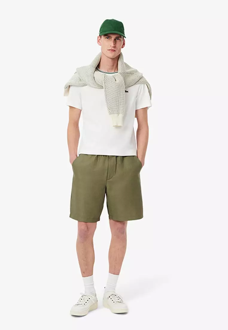 Regular Fit Wool Blend Shorts