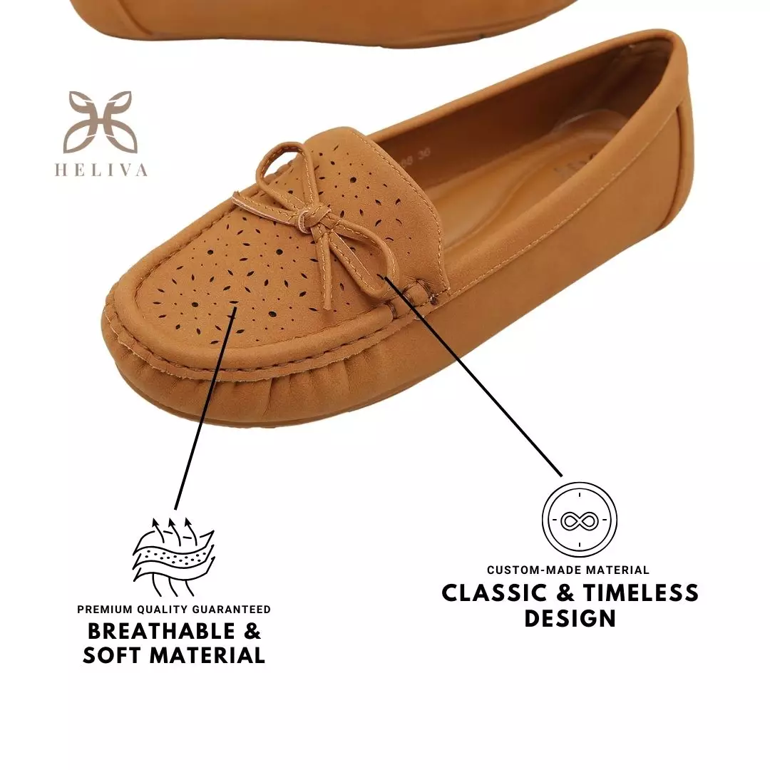 Heliva Elysia Loafers Slip On Bow Shoes