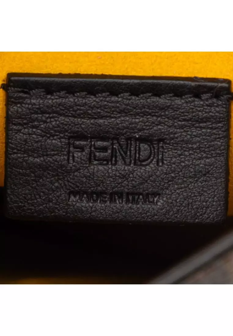 Pre-Loved Fendi Zucca Coated Canvas Phone Holder Crossbody