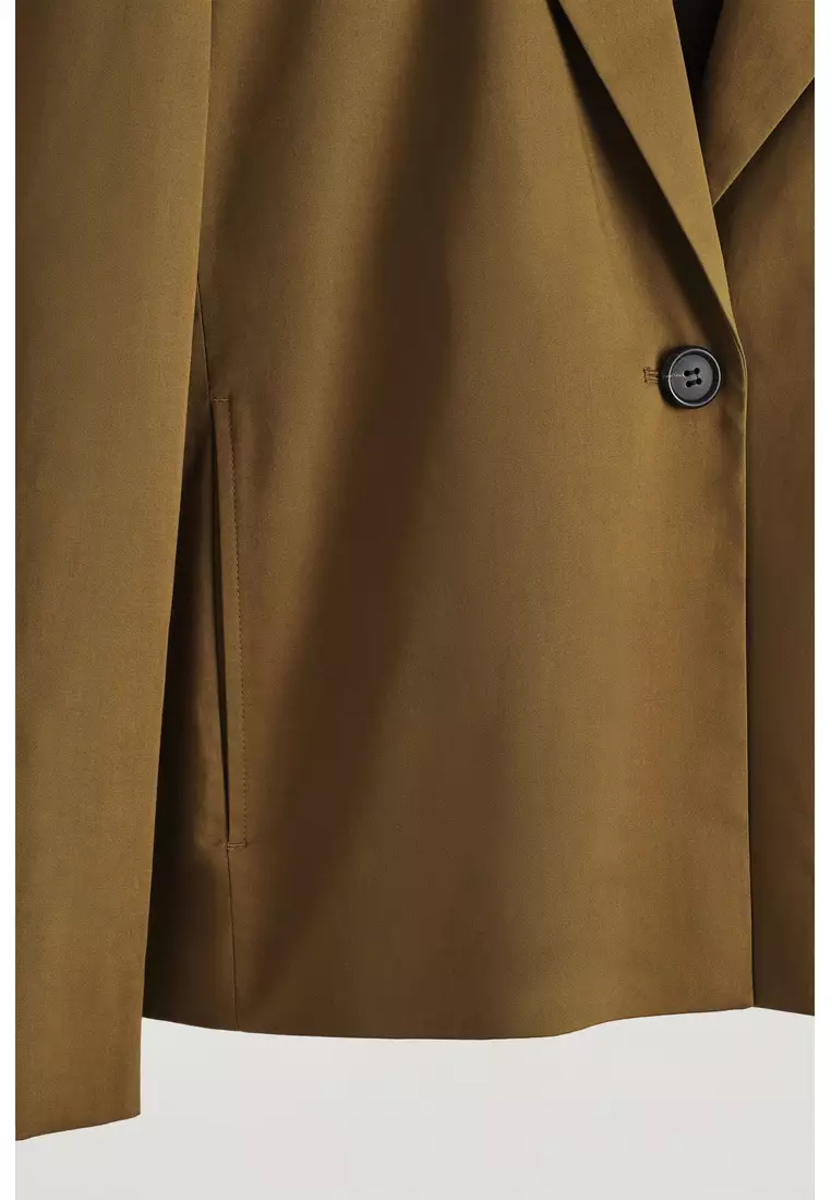 SINGLE-BUTTON COTTON BLAZER