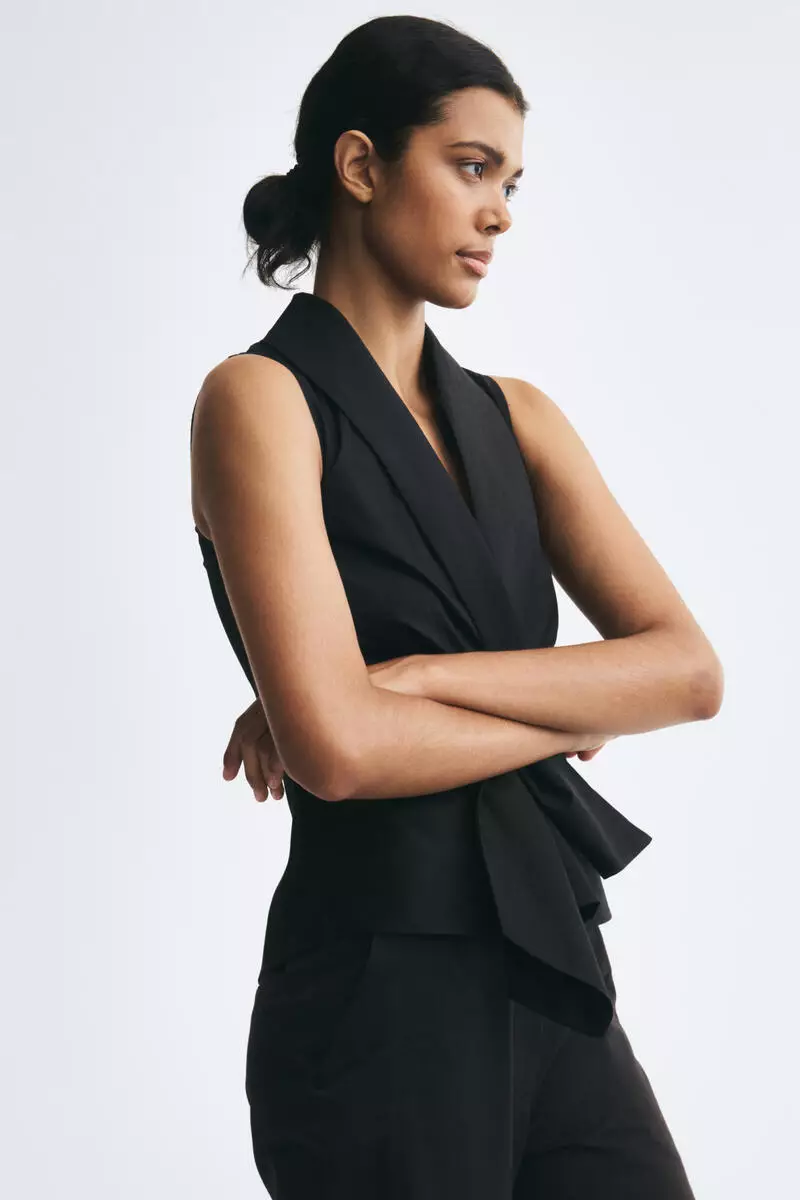 Tie-detail cotton top