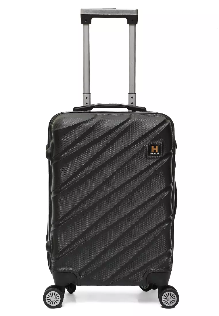 Carlton Koper Cabin Hardcase Unisex Size 20Inch Suitcase Combination Lock Large Compartment Material ABS+PVC Coated ORIGINAL - Black