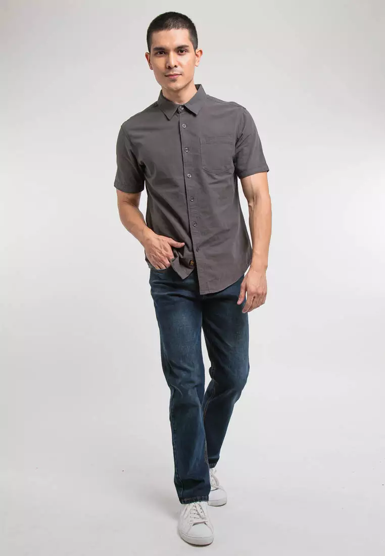 Forest Stretchable Straight Cut Jeans Men Denim Jeans Long Pants - Seluar Jeans Lelaki Straight Cut - 610195 - 30DkBlue