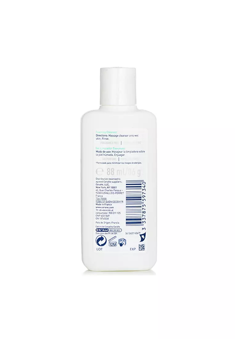 CERAVE - Foaming Facial Cleanser for Normal to Oily Skin 88ml/3oz