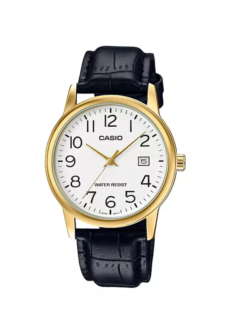 Casio leather sale watch for ladies