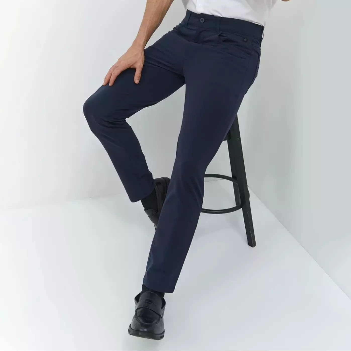 Jobb Elvis Celana Panjang Modern Slim Fit Navy Warna Navy