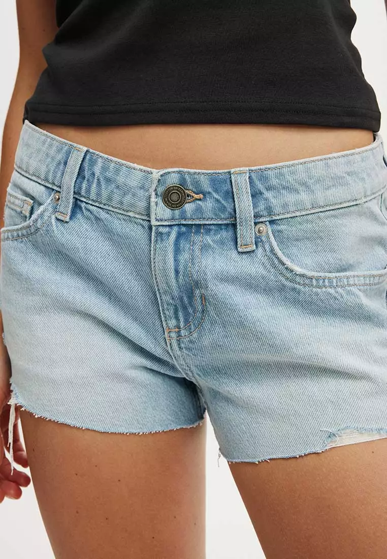 Micro Low Denim Shorts