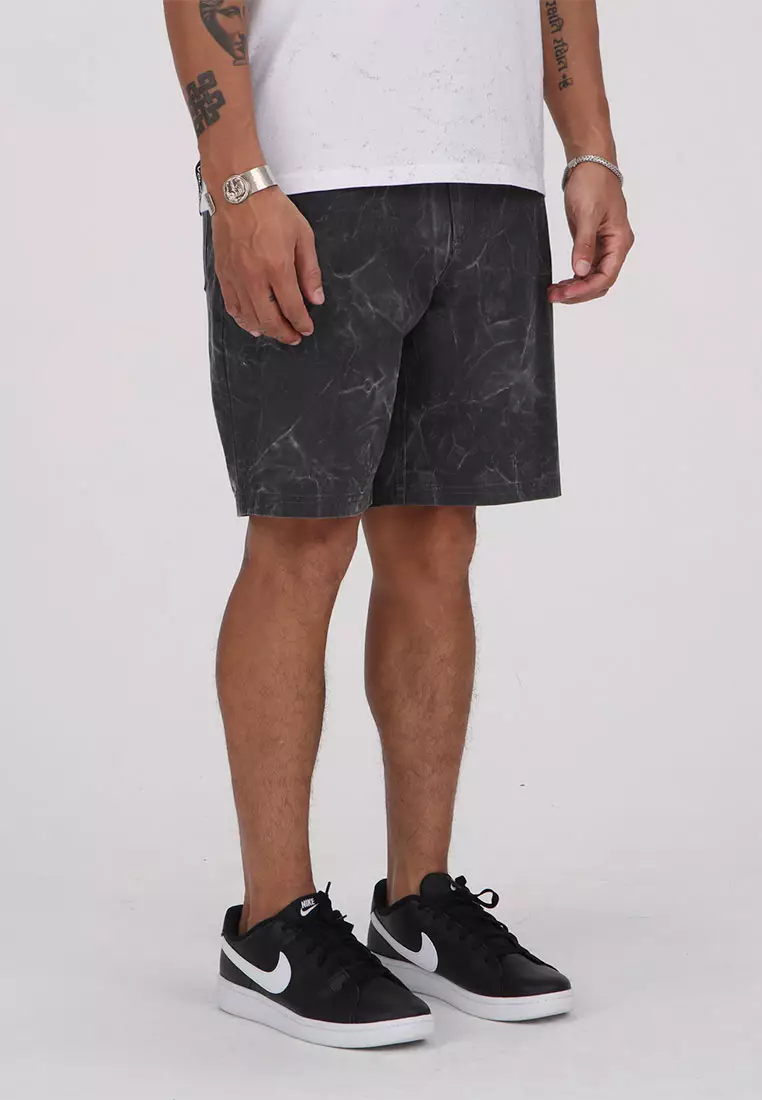 MWS STONE FADED 19 HYBRID SHORTS STEALTH